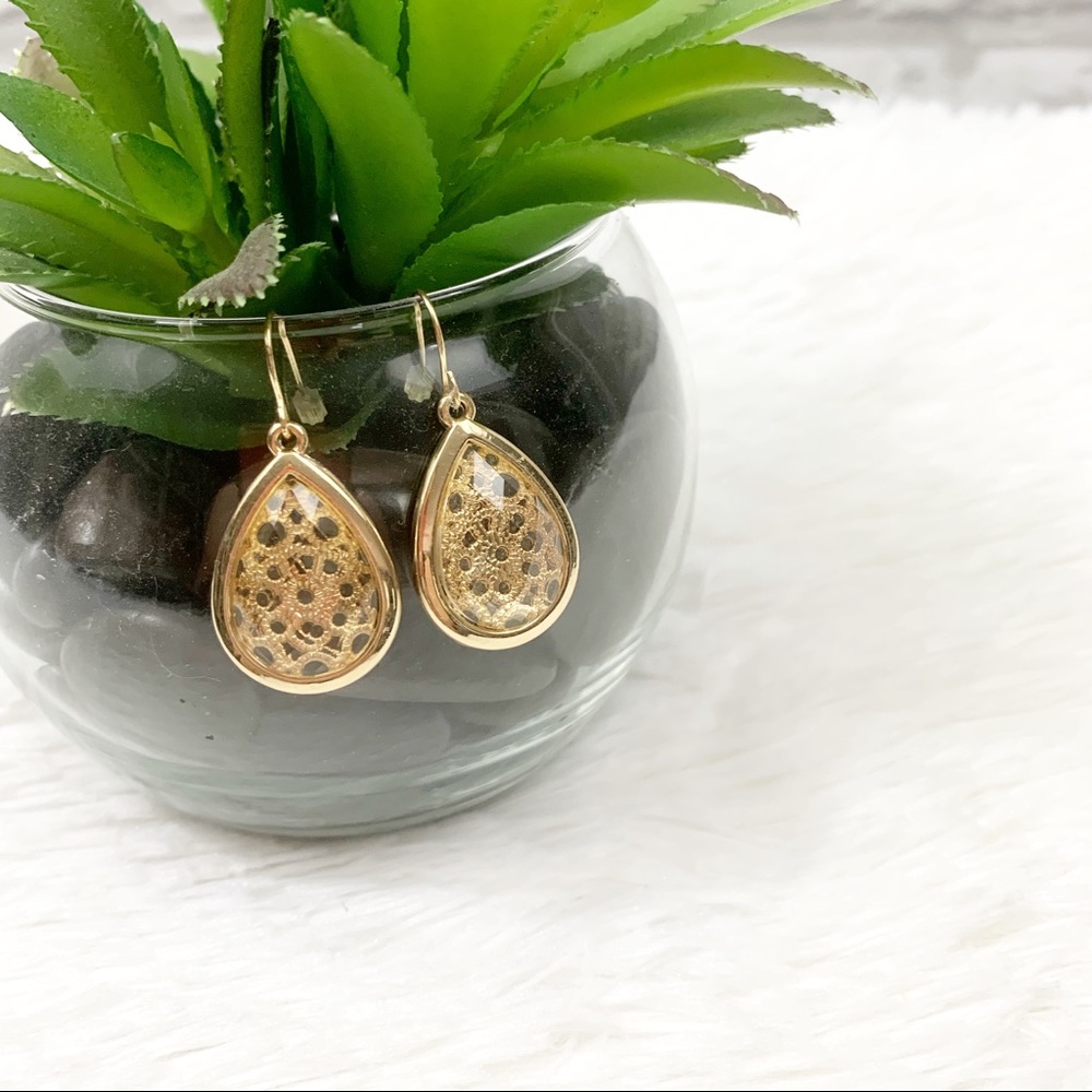 Gold Teardrop Style Earrings